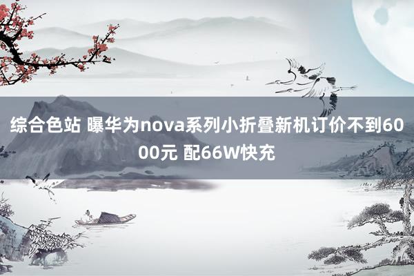 综合色站 曝华为nova系列小折叠新机订价不到6000元 配66W快充