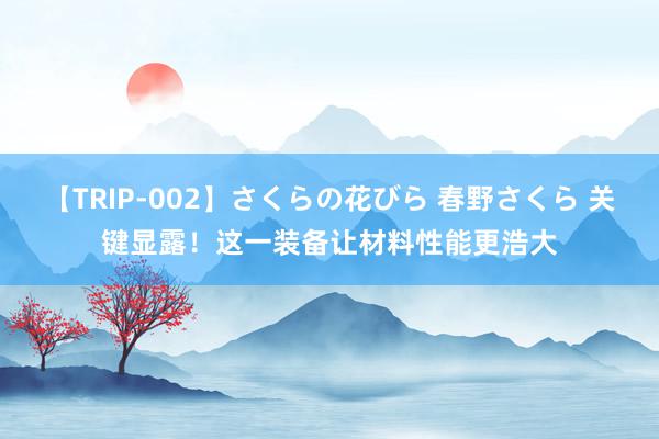 【TRIP-002】さくらの花びら 春野さくら 关键显露！这一装备让材料性能更浩大