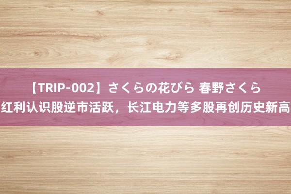 【TRIP-002】さくらの花びら 春野さくら 红利认识股逆市活跃，长江电力等多股再创历史新高