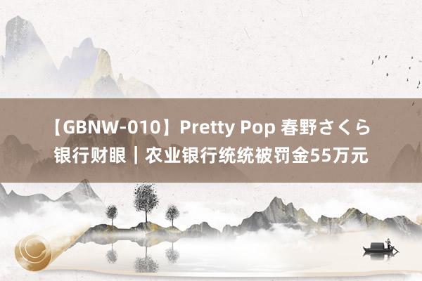 【GBNW-010】Pretty Pop 春野さくら 银行财眼｜农业银行统统被罚金55万元