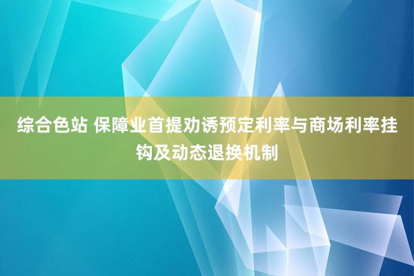 综合色站 保障业首提劝诱预定利率与商场利率挂钩及动态退换机制