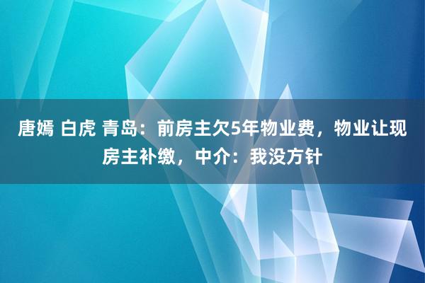 唐嫣 白虎 青岛：前房主欠5年物业费，物业让现房主补缴，中介：我没方针